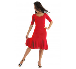 Salsa-, Tanzrock Saragossa - mit Einsätzen rot - RU3778