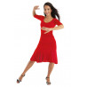 Salsa-, Tanzrock Saragossa - mit Einsätzen rot - RU3778