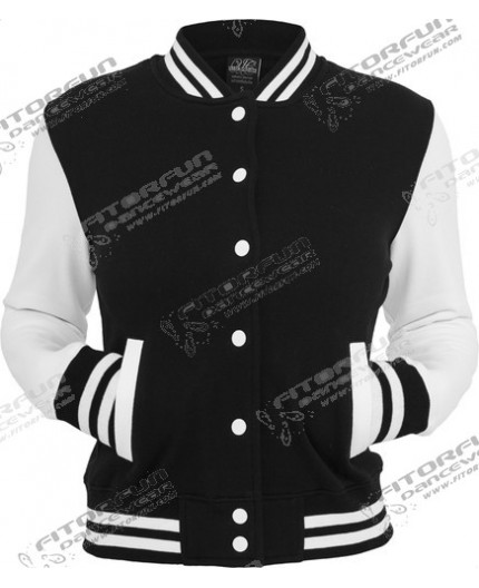 Urban Classics 2 Tone Collegejacke Ladies schwarz/weiss