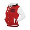 Urban Dance 3 Tone Collegejacke Ladies rot/weiss/schwarz