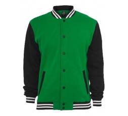 Urban Classics 3 Tone Collegejacke grün/schwarz/weiß