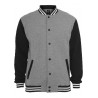 Urban Classics 3 Tone Collegejacke Gr. S grau/schwarz/weiß