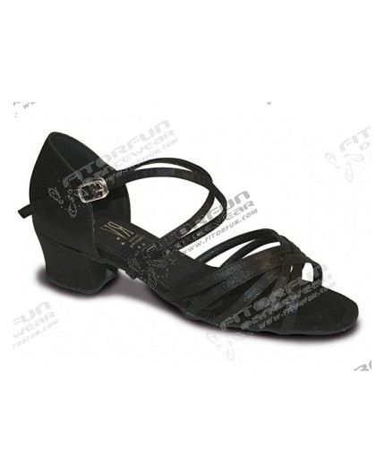 Roch Valley Bella Tanzschuhe Satin schwarz 3 cm (RVBELLA)