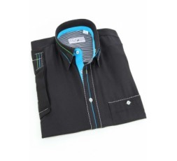 Hemd Kurzarm schwarz - 3003MK