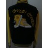 Collegejacke schwarz/gelb Flock Sneaker Boogie Woogie (CJ-SG-Sneaker-FLH)