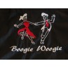Fleecejacke Motiv Tanzpaar Boogie Woogie Schrift weiß