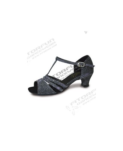 Roch Valley Evie Tanzschuhe Satin schwarz 3 cm (RV EVIE)