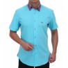 Hemd Kurzarm türkis Slimfit - 30141MK SLIM