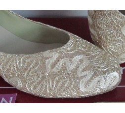 BL 116 sparkle gold - Tanzschuhe mit Chromledersohle - 3,8 cm Absatz