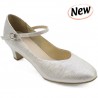 BL 116 silber glitzer - Tanzschuhe mit Chromledersohle - 3,8 cm Absatz