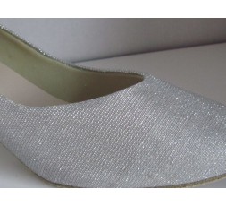 BL 116 silber glitzer - Tanzschuhe mit Chromledersohle - 3,8 cm Absatz