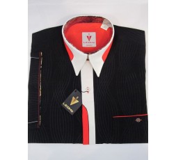 Leché Hemd Kurzarm schwarz - 9304LK