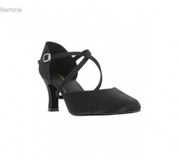 BL 156 - Tanzschuhe schwarz Satin - 6,5 cm Absatz