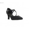 BL 156 - Tanzschuhe schwarz Satin - 6,5 cm Absatz